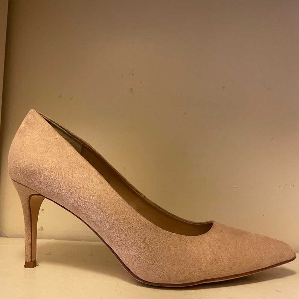 Nude Suede Heel